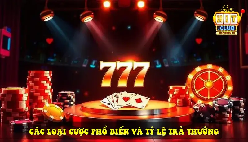 Các loại cược phổ biến và tỷ lệ trả thưởng